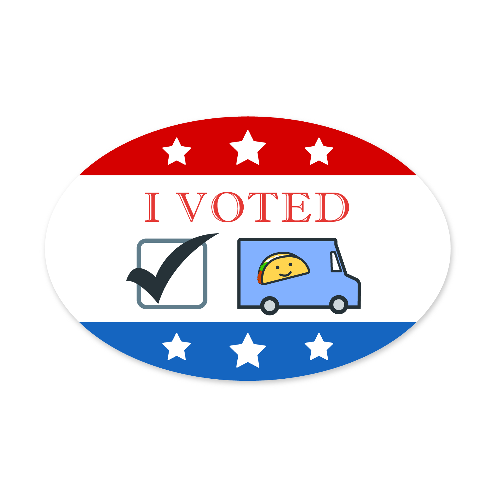 I Voted for Tacos Sticker